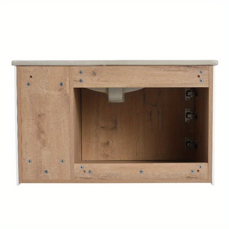 30-Inch Wall-Mounted Bathroom Vanity with a Soft-Close Cabinet Door (Vanity Only, Basin Not Included)