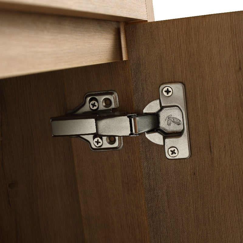 24-Inch Standalone Bathroom Cabinet with Two Soft-Close Doors (KD-PACKING), Vanity Only, No Countertop Included